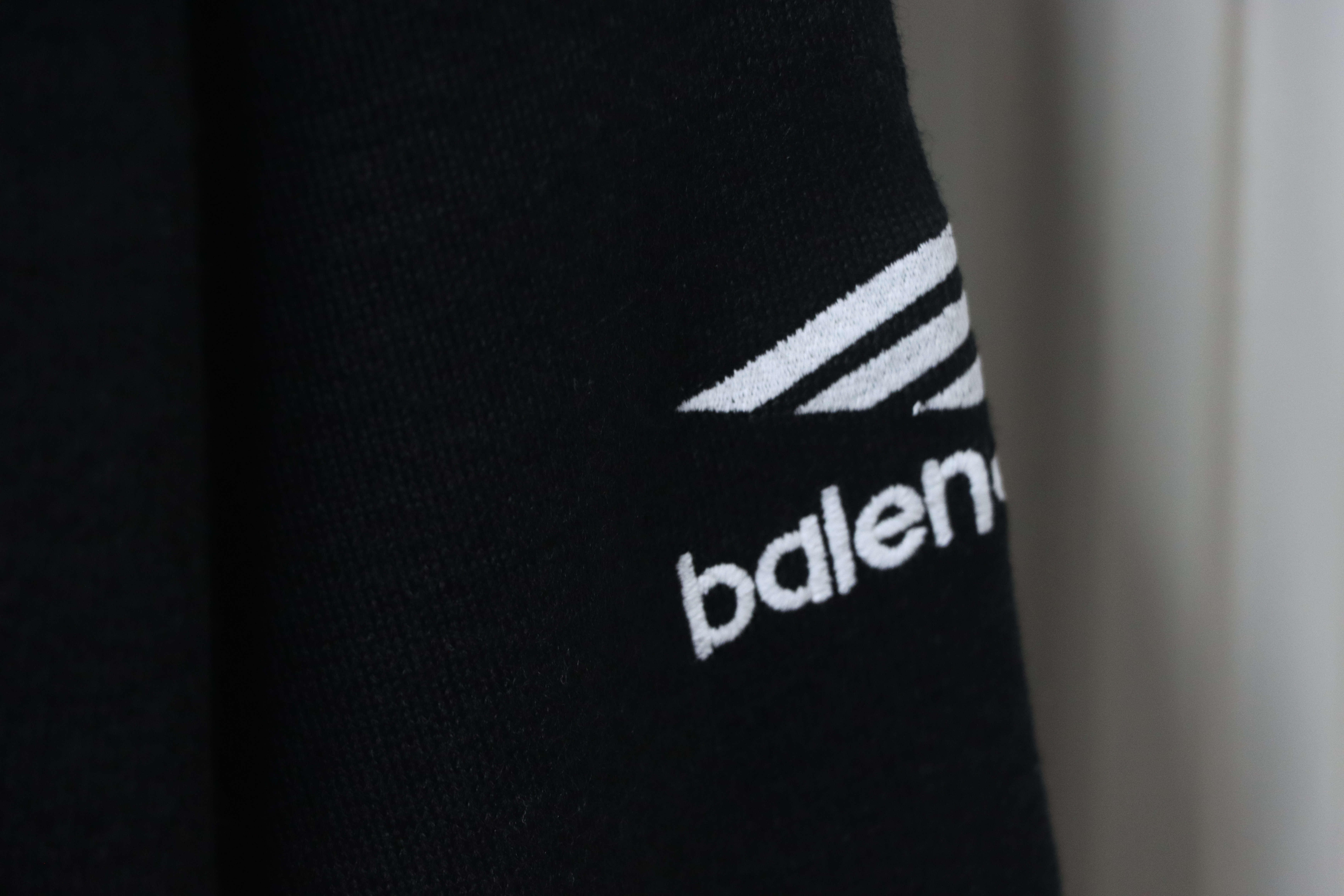 Balenciaga Embroidered Knitted Sweater Black