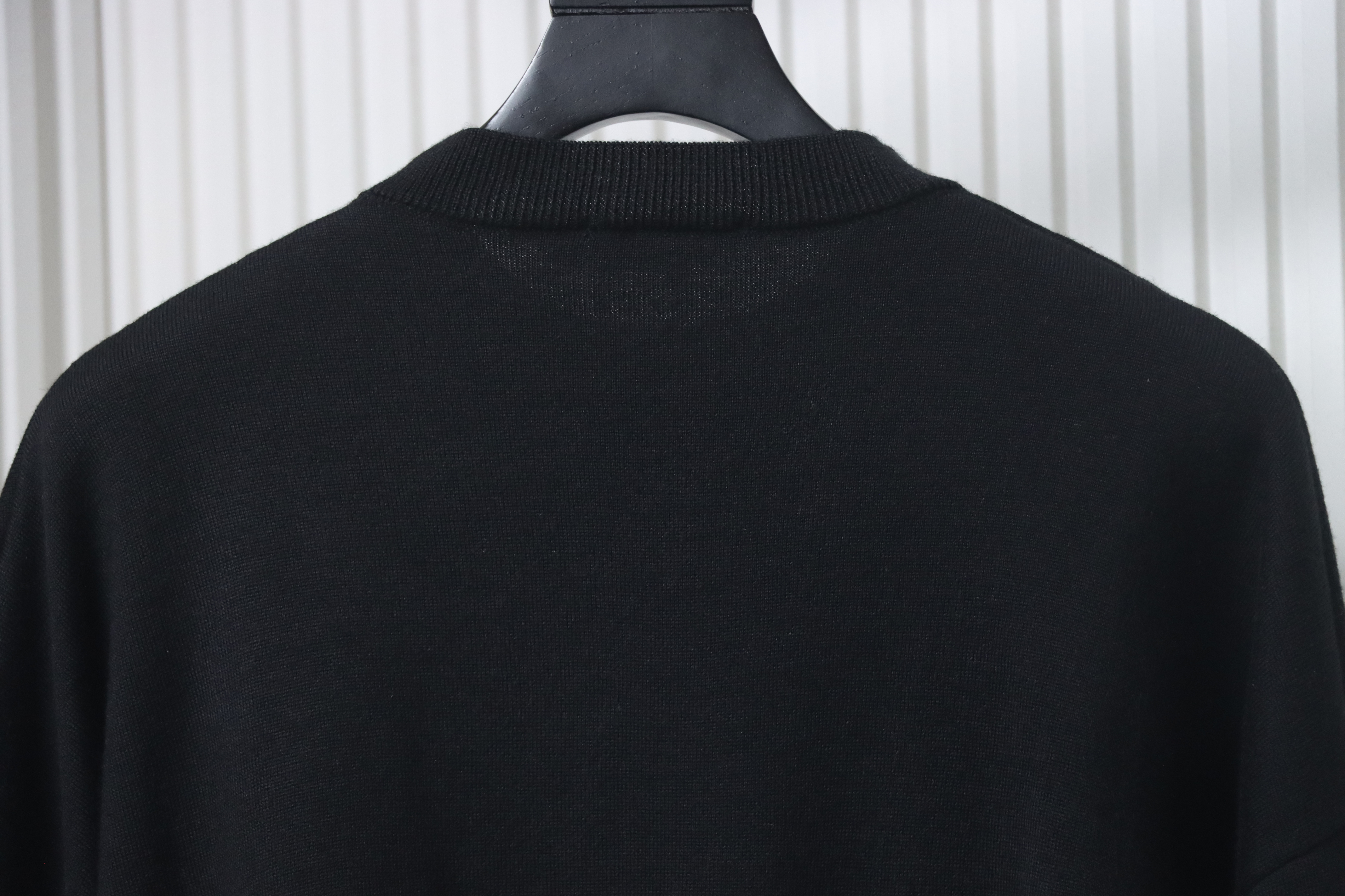 Balenciaga Embroidered Knitted Sweater Black