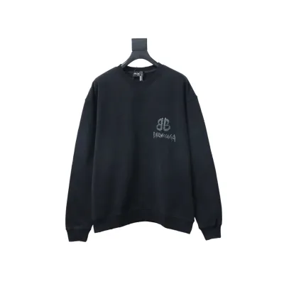 Balenciaga Luminous Print Sweatshirt Black 01