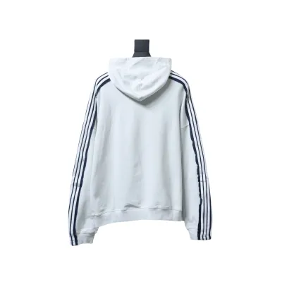 Balenciaga Splicing Ribbon Hoodies White 02
