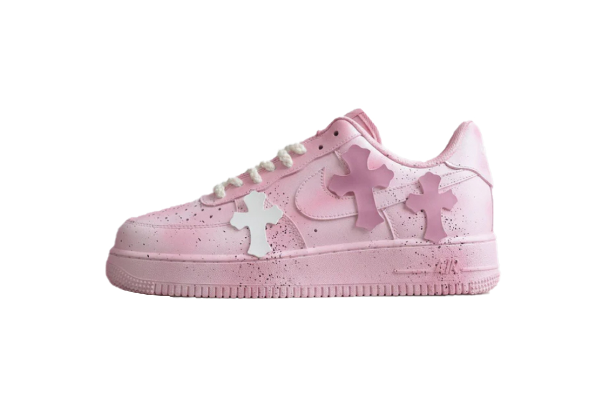 Pink Chrome Hearts Air Force 1