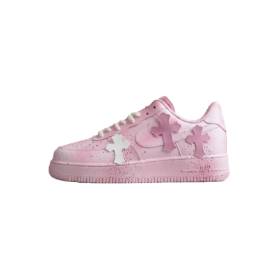 Pink Chrome Hearts Air Force 1 01