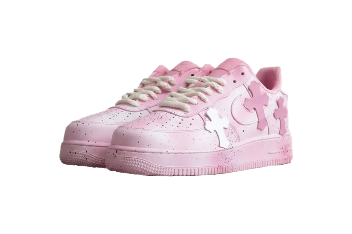 Pink Chrome Hearts Air Force 1