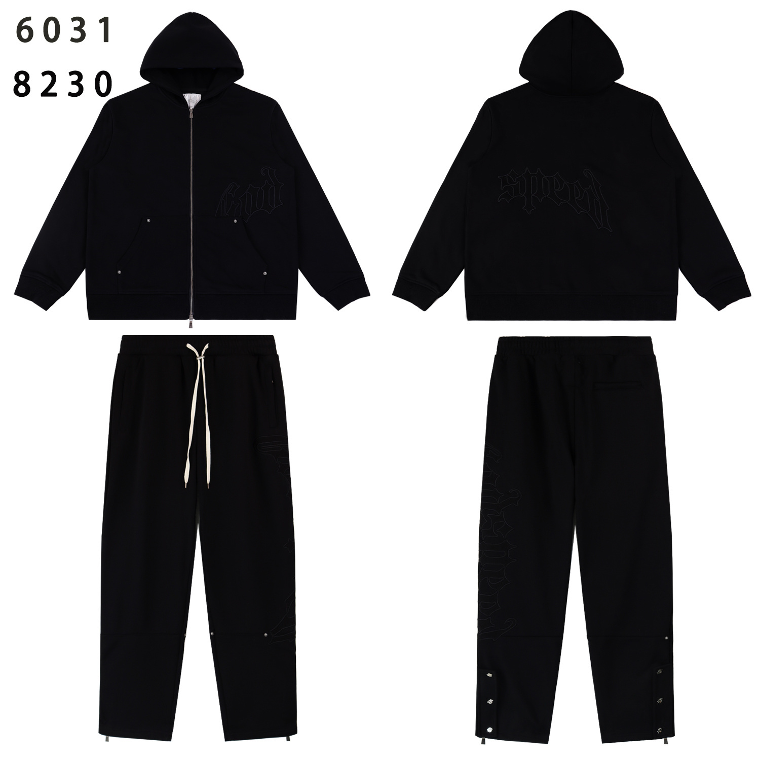 Godspeed OG Logo Sweatsuit G6031-8230 Pure Black