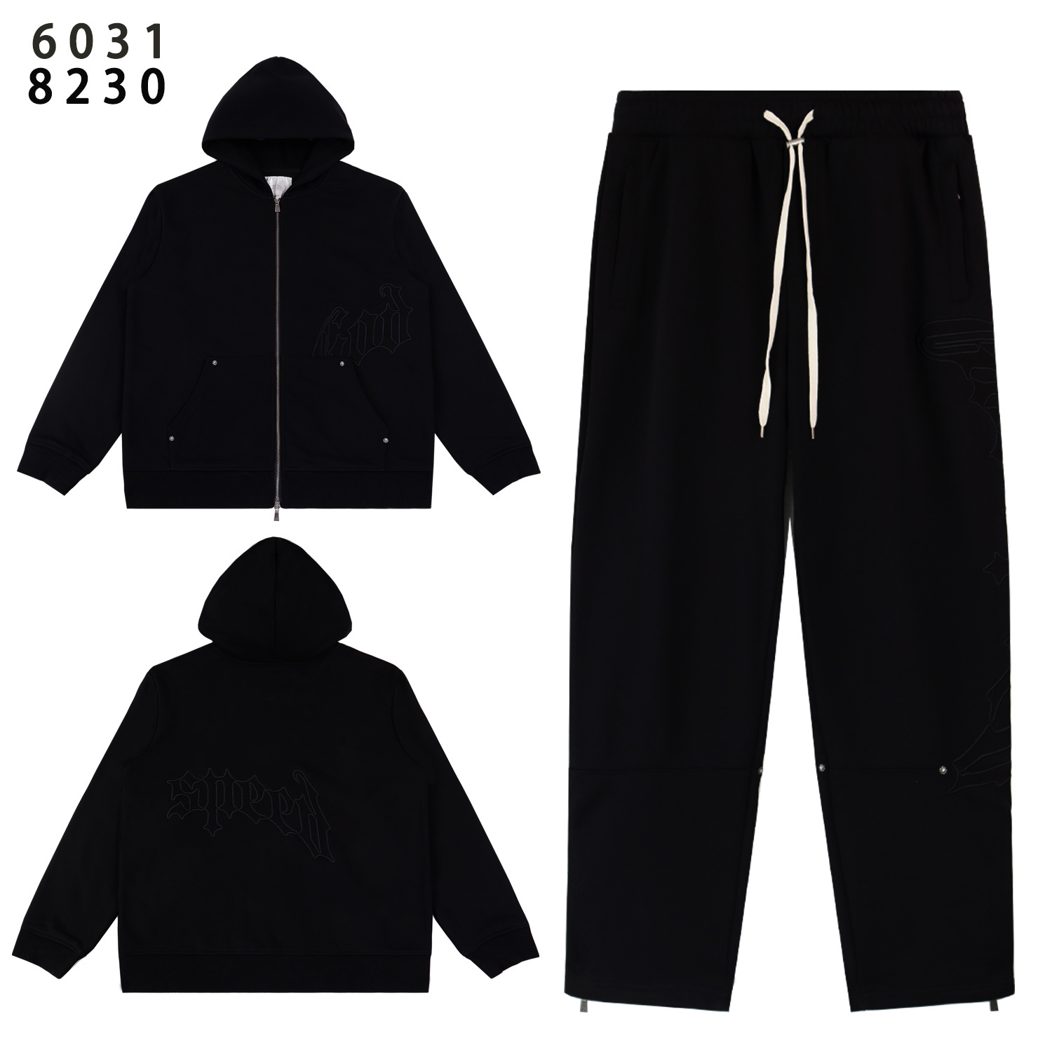 Godspeed OG Logo Sweatsuit G6031-8230 Pure Black
