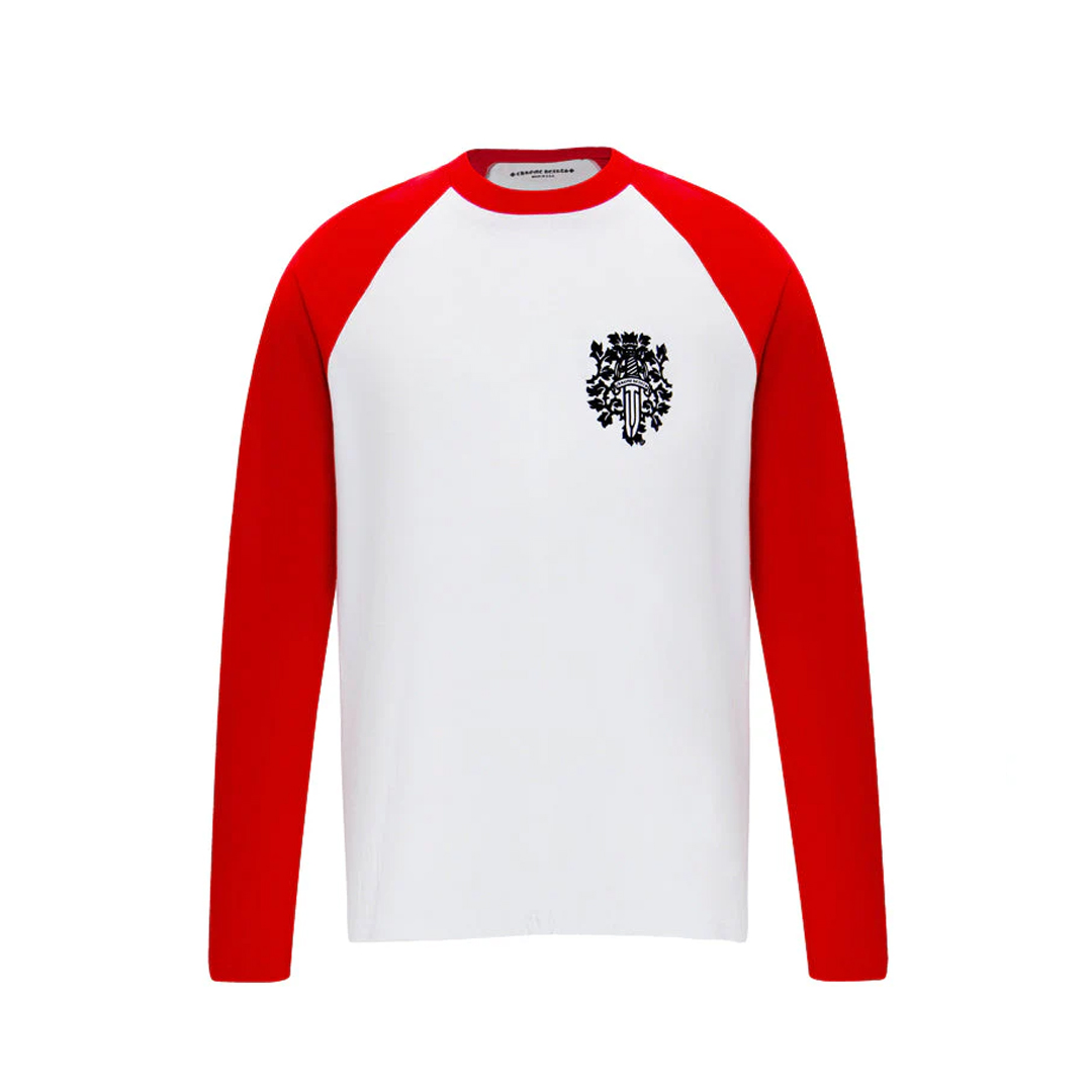Chrome Hearts Dagger Baseball Shirt White Red