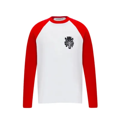 Chrome Hearts Dagger Baseball Shirt White Red 01
