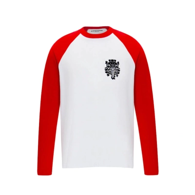 Chrome Hearts Dagger Baseball Shirt White Red 01