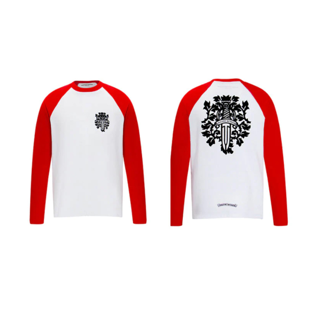 Chrome Hearts Dagger Baseball Shirt White Red