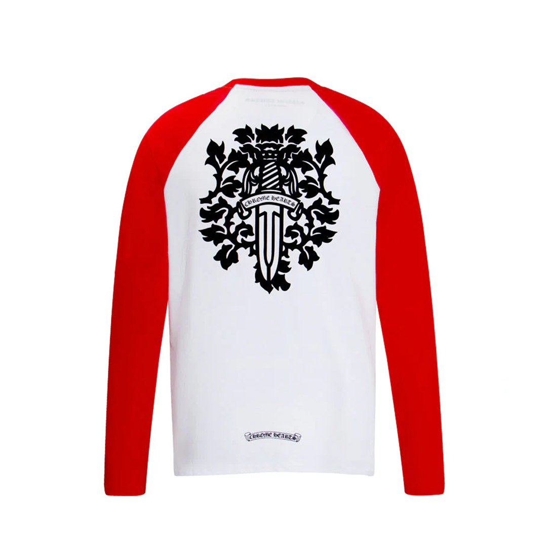 Chrome Hearts Dagger Baseball Shirt White Red