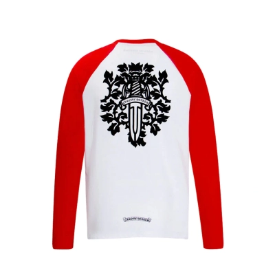 Chrome Hearts Dagger Baseball Shirt White Red 02