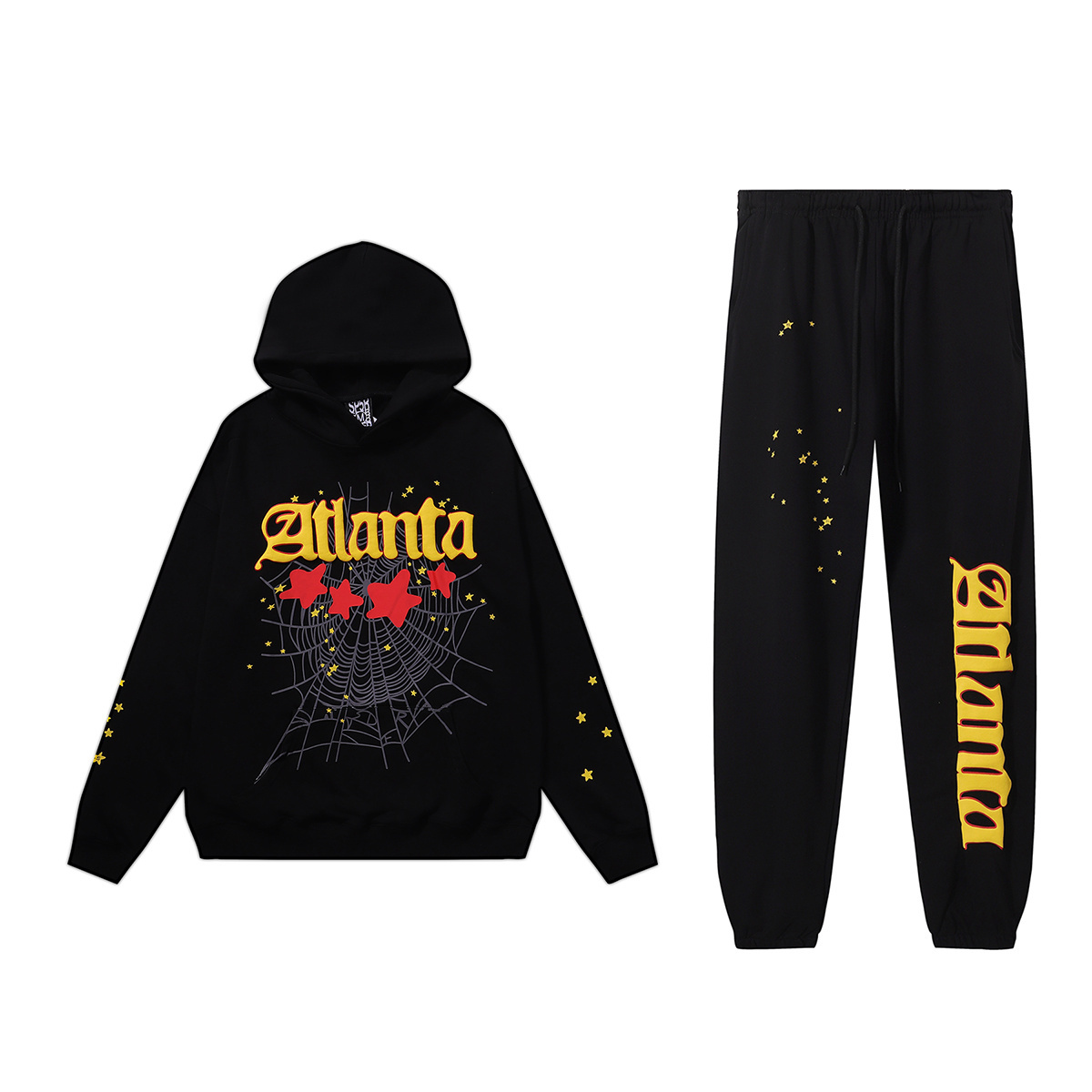 Sp5der Atlanta Hoodie & Sweatpant Set Black
