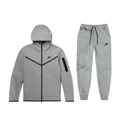 Nike Sportswear Tech Fleece Full Zip Hoodie & Joggers Set Dark Gray 01