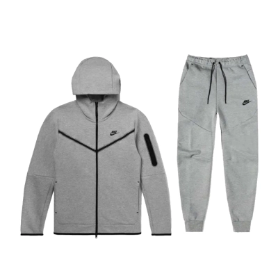 Nike Sportswear Tech Fleece Full Zip Hoodie & Joggers Set Dark Gray 01