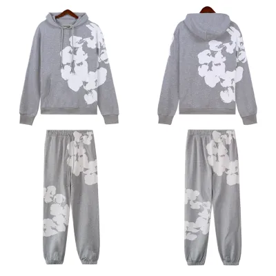 Denim Tears Big Cotton Wreath Hoodie & Sweatpant Set #5671-8215 Grey 01