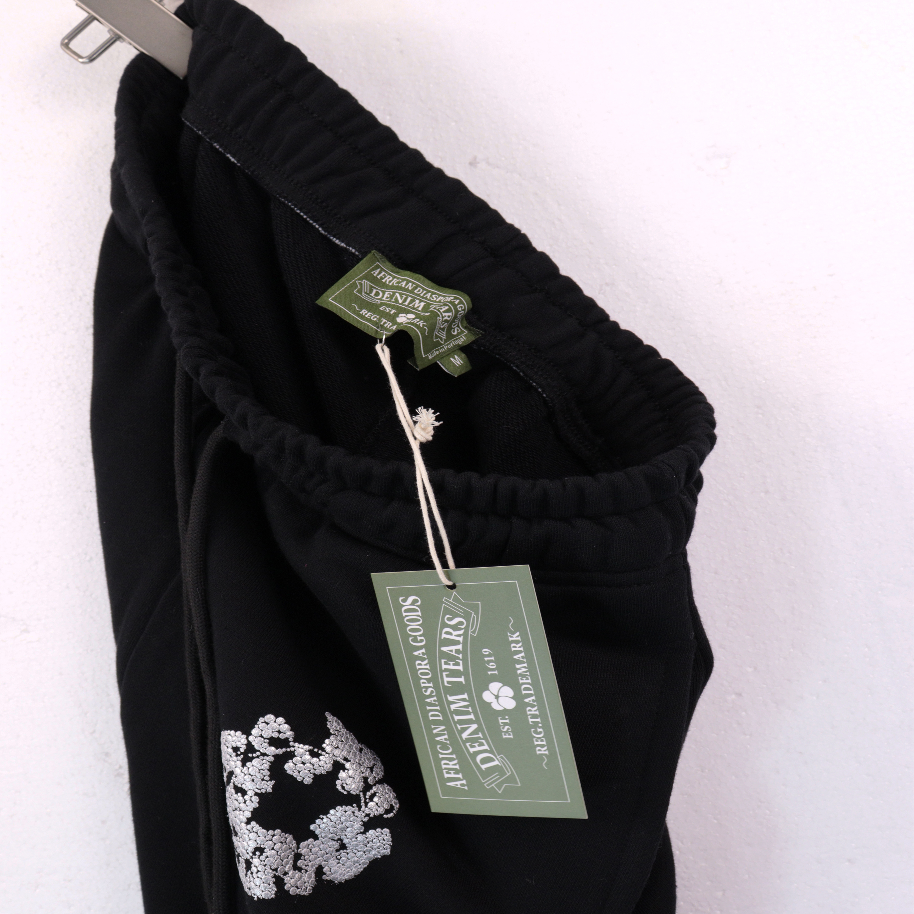 Denim Tears Cashmere Swarovski Cotton Wreath Zip Hoodie & Sweatpant Set #6030-8208 Black Silver