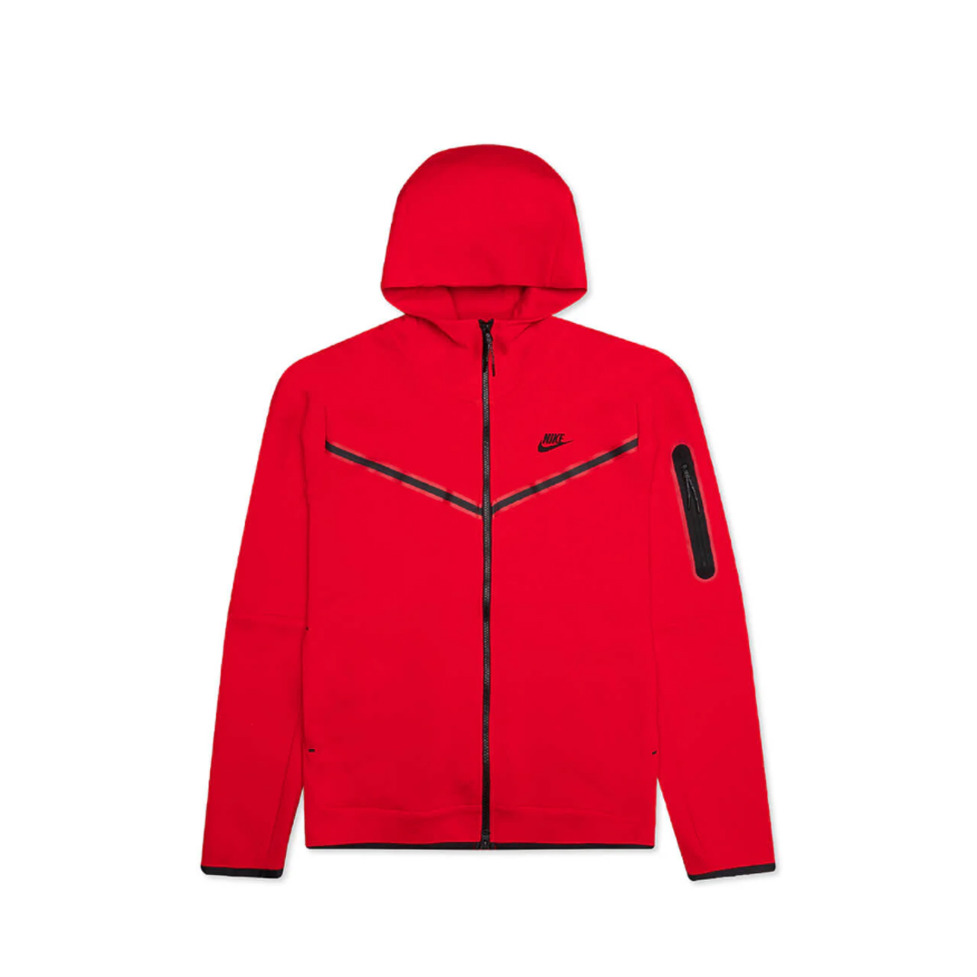 Nike Sportswear Tech Fleece Full Zip Hoodie & Joggers Set University Red