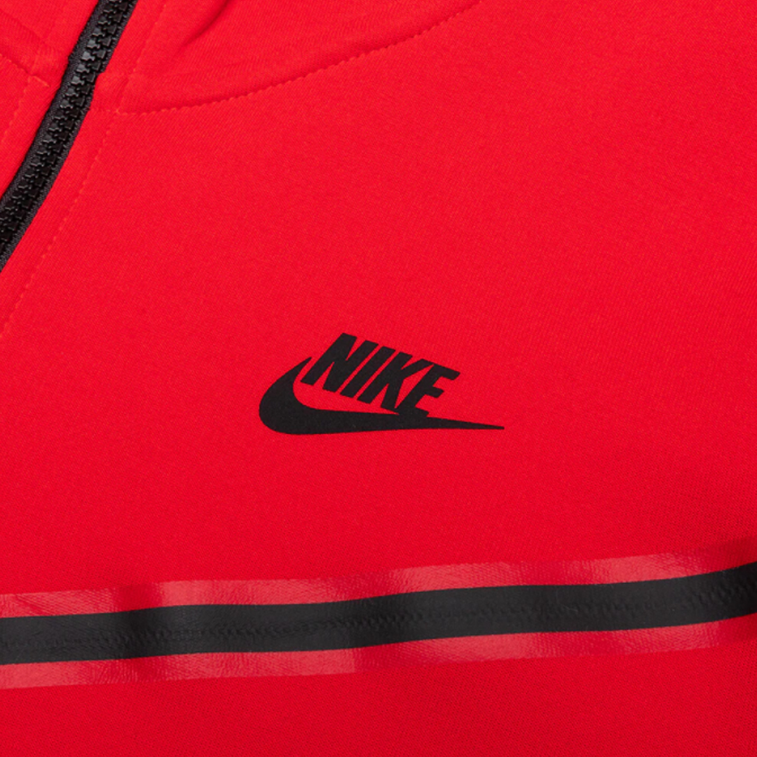 Nike Sportswear Tech Fleece Full Zip Hoodie & Joggers Set University Red