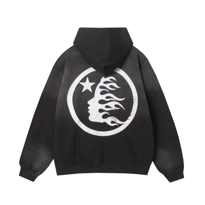 Hellstar Black Logo Full Zip Hoodie #3081 02