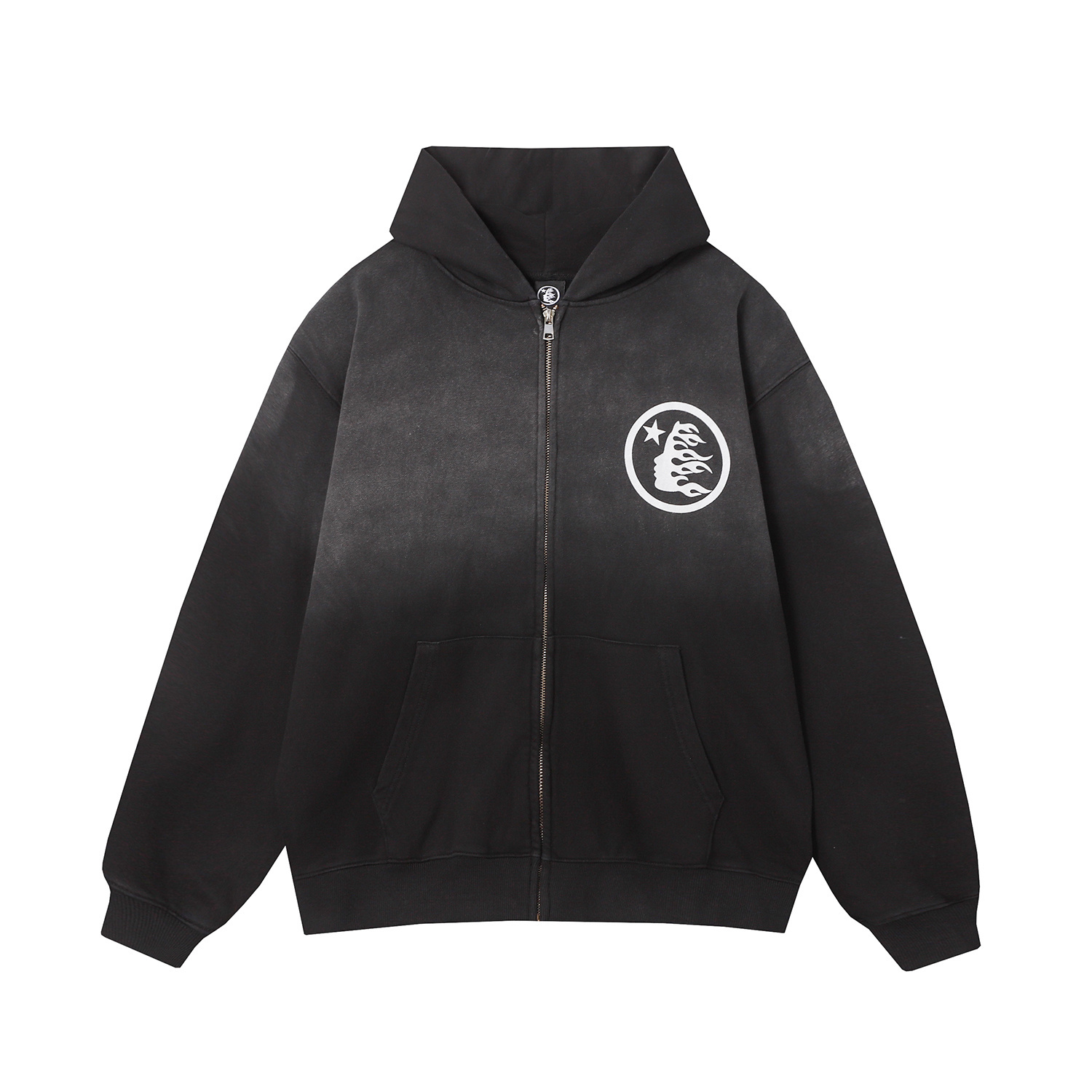 Hellstar Black Logo Full Zip Hoodie #3081