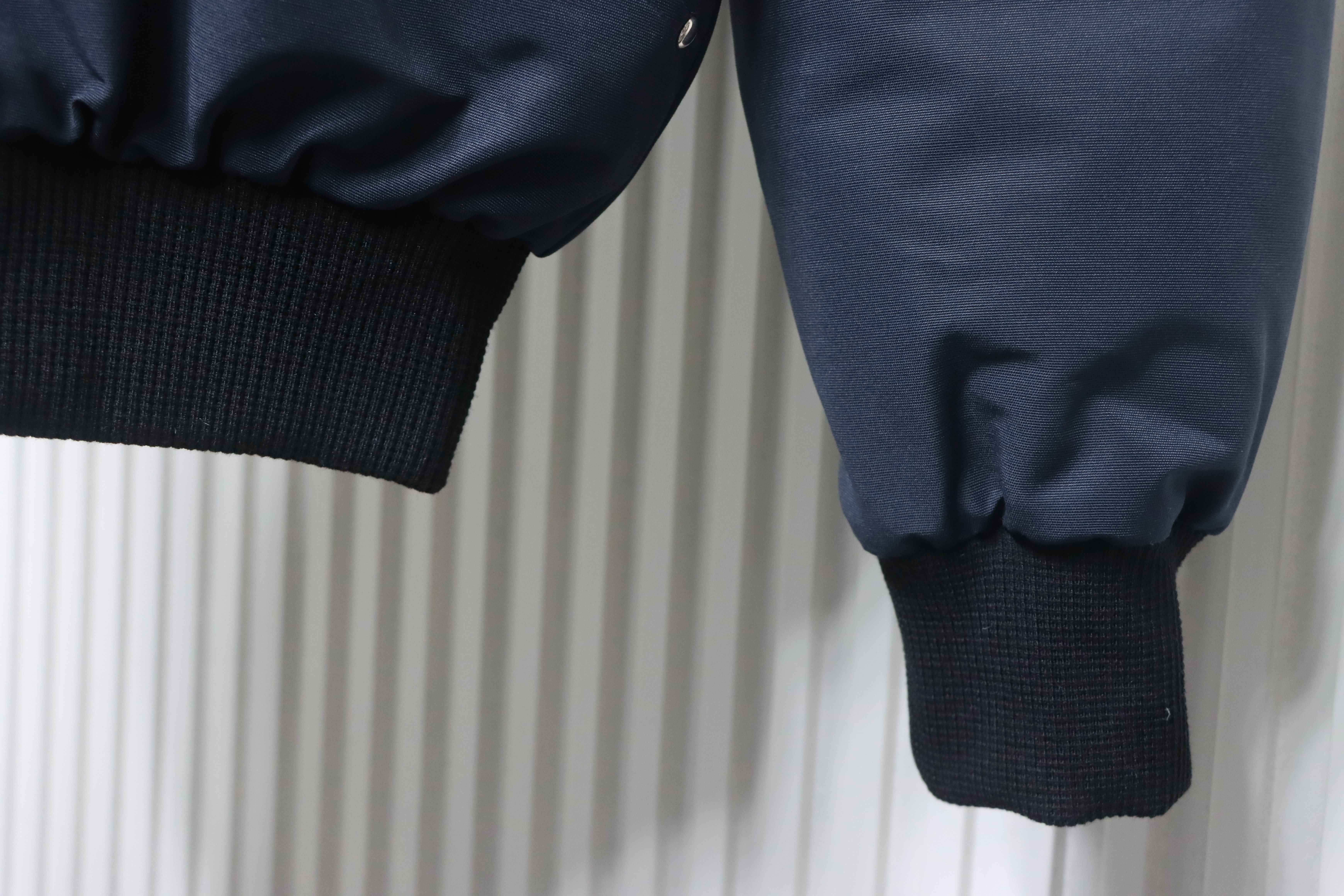 Moose Knuckles Balistic Bomber Zip-Up Fur Jacket Dark Blue（Men's）