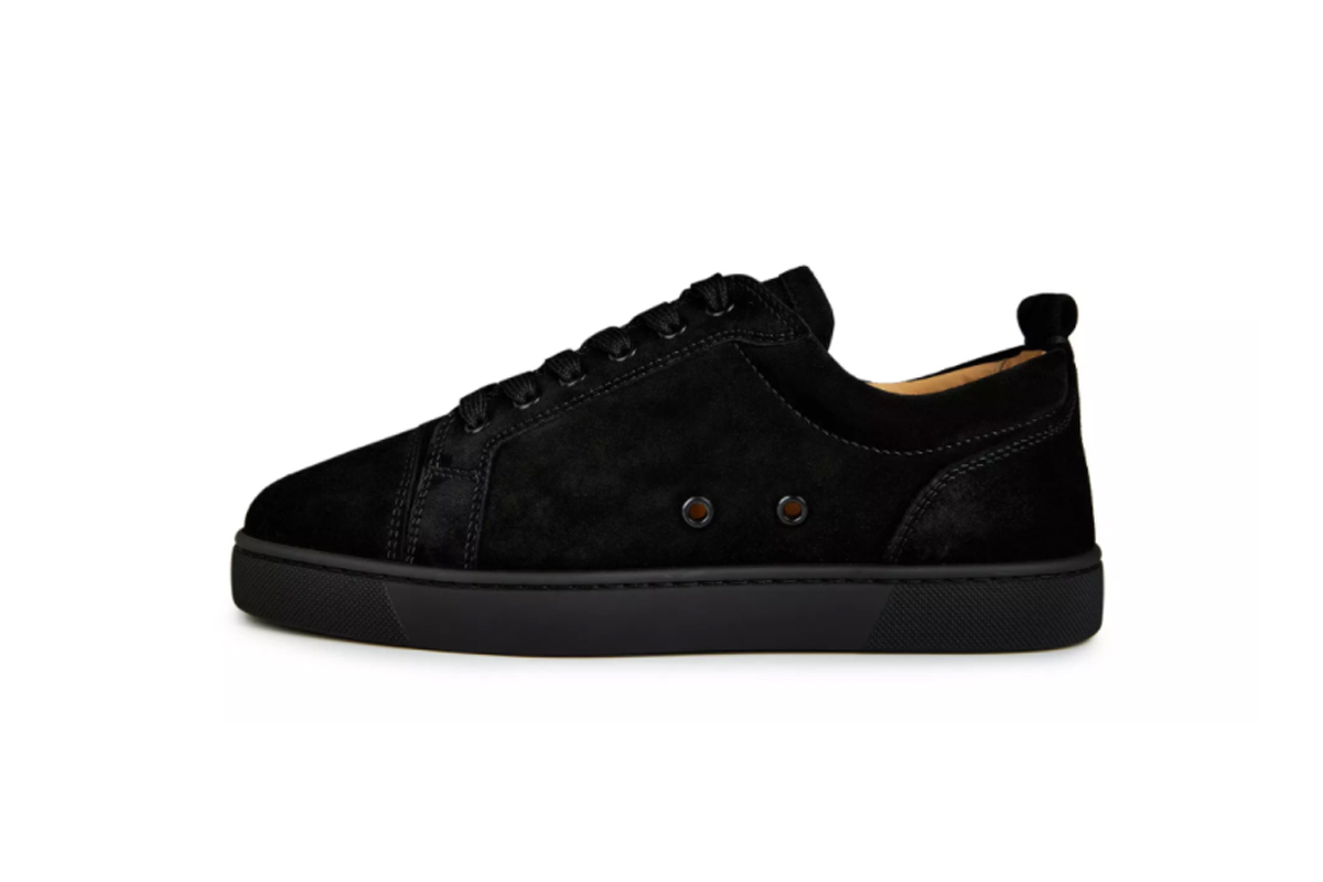 Christian Louboutin Louis Junior Suede Trainers Black