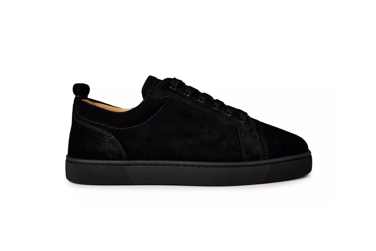 Christian Louboutin Louis Junior Suede Trainers Black