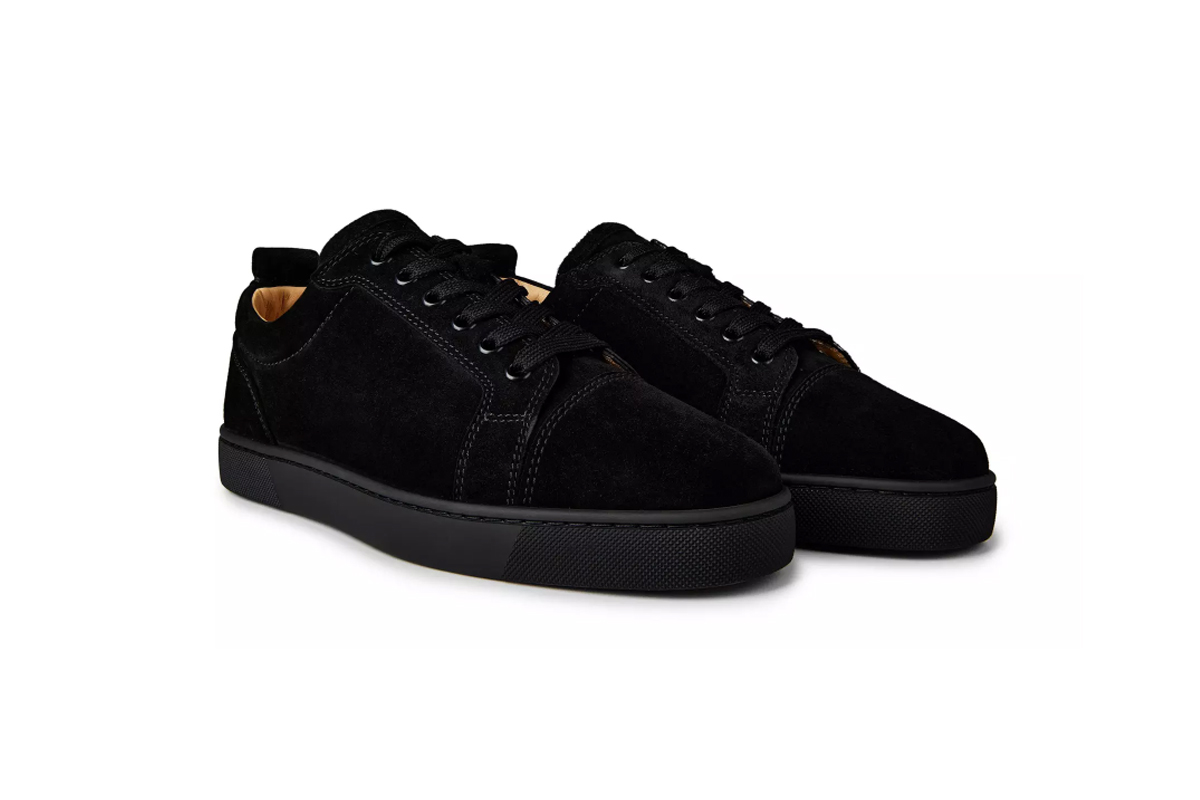 Christian Louboutin Louis Junior Suede Trainers Black