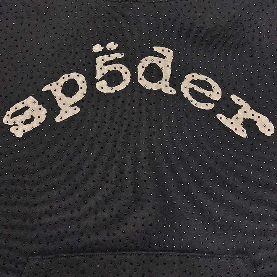 Sp5der Worldwide AOP Webstone Hoodie Black