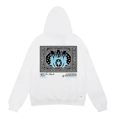 AMIRI Bandana Hoodie #9285 Black/White 02