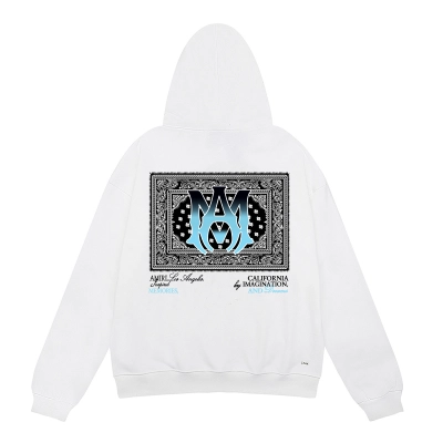 AMIRI Bandana Hoodie #9285 Black/White 02