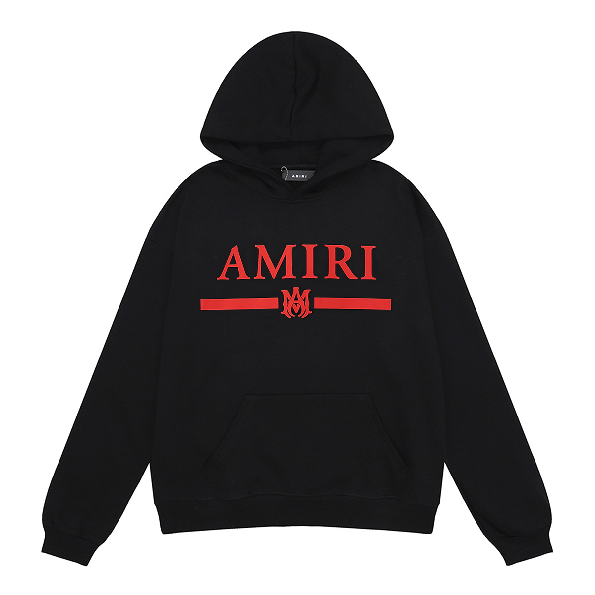 AMIRI Ma Bar Logo Hoodie #9263 Black/White