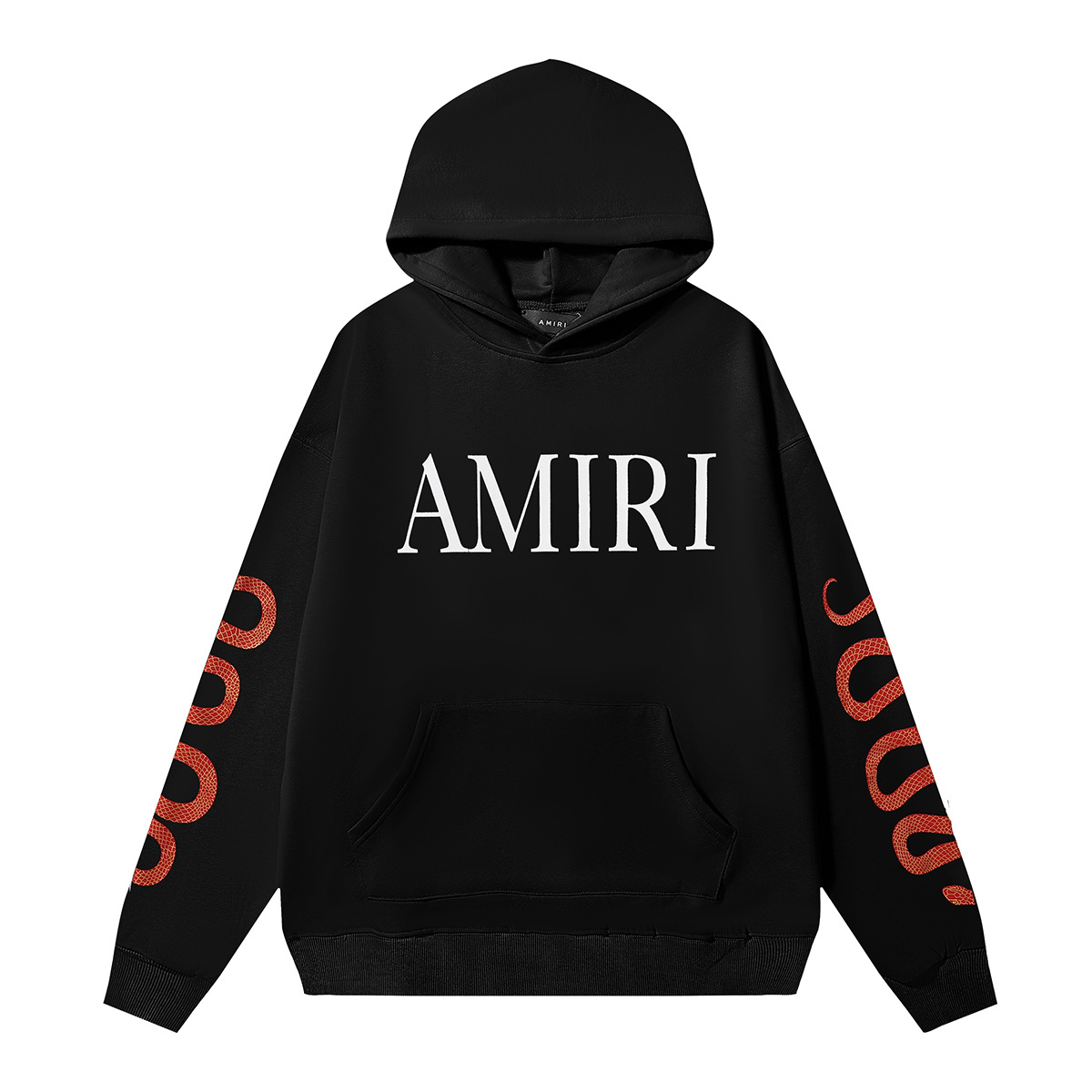 AMIRI Snake Print Hoodie #9287 Black/White