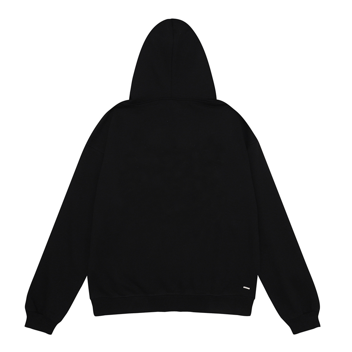 AMIRI Staggered Chrome Logo-Print Hoodie #9237 Black/White