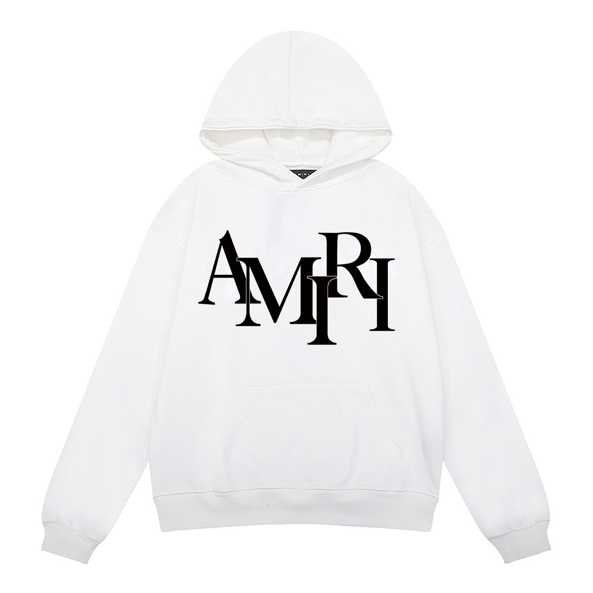 AMIRI Staggered Hoodie #9288 Black/White