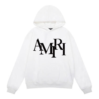 AMIRI Staggered Hoodie #9288 Black/White 02