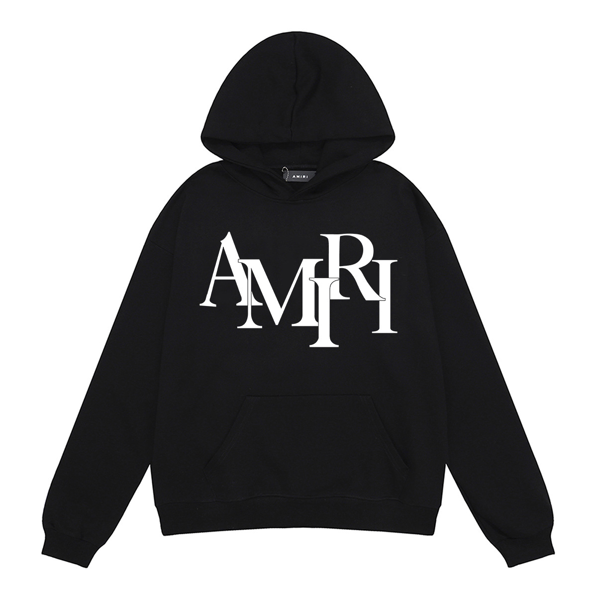 AMIRI Staggered Hoodie #9288 Black/White