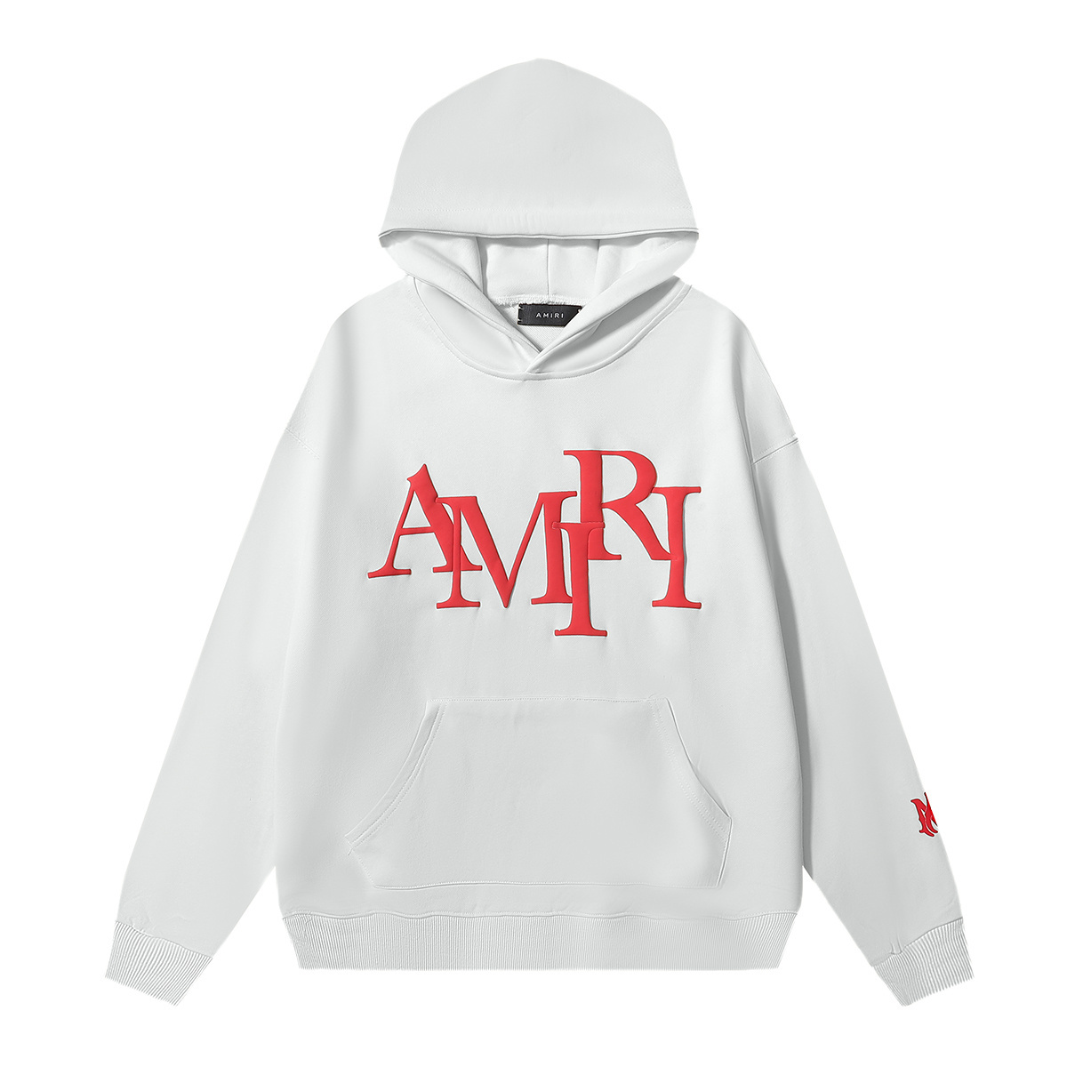 AMIRI Staggered Logo Hoodie #9273 Pure Black/Apricot/Black White/Green/Sky Blue/White