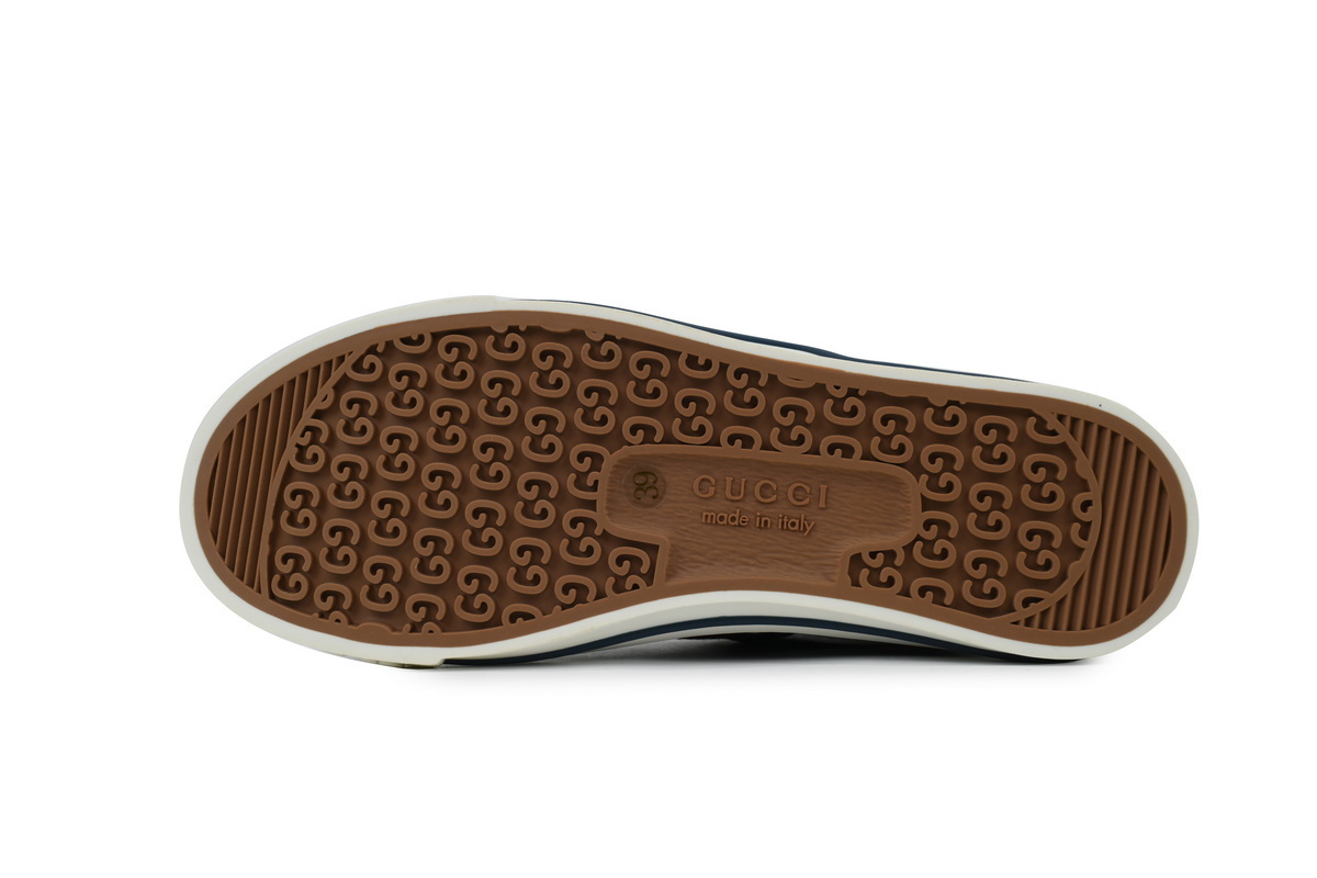 Gucci Tennis 1977 High Top Sneakers Denim Mini GG Blue