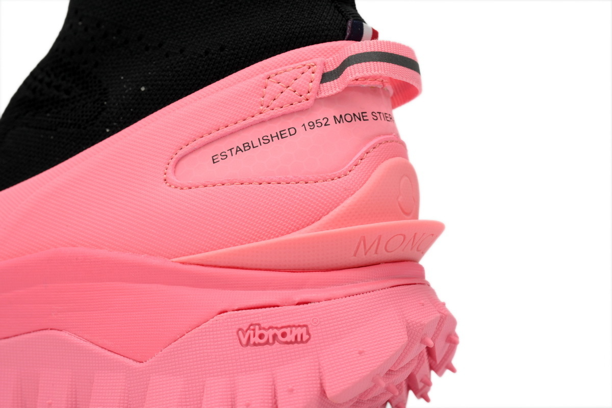 Moncler Trailgrip Knit High Top Sneakers Black Pink
