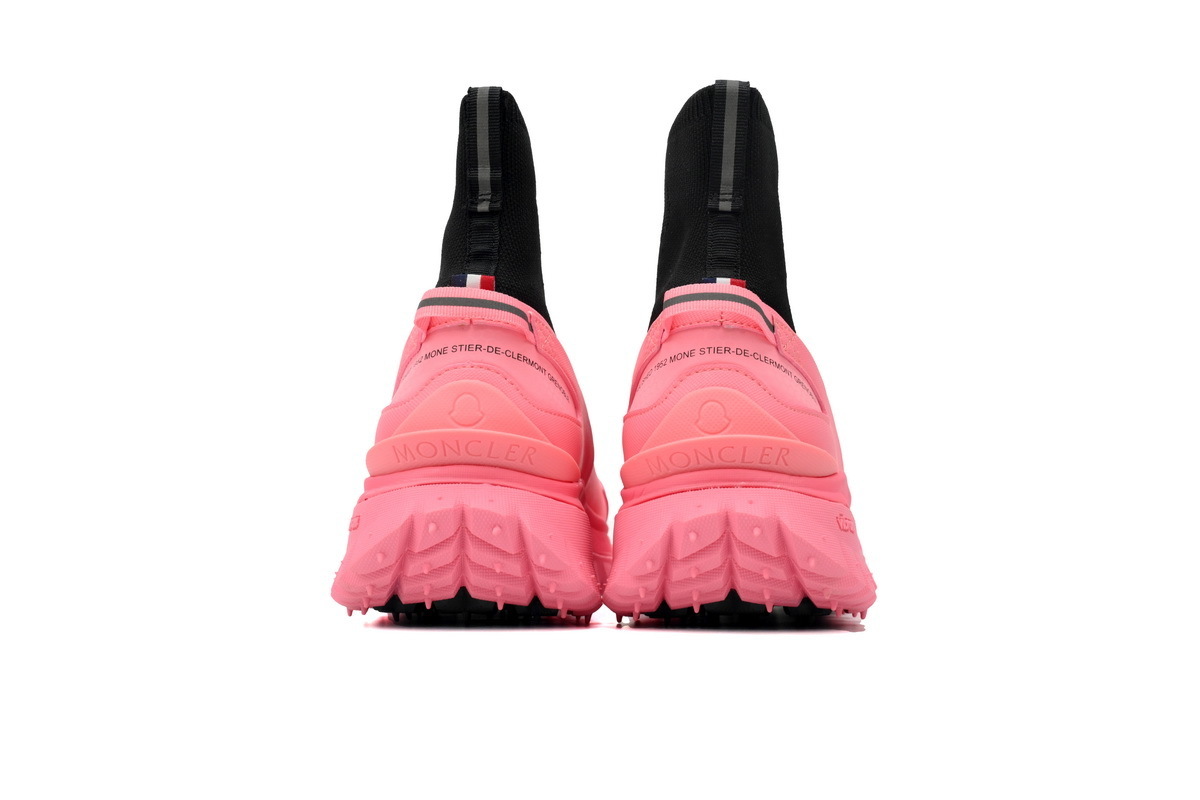 Moncler Trailgrip Knit High Top Sneakers Black Pink