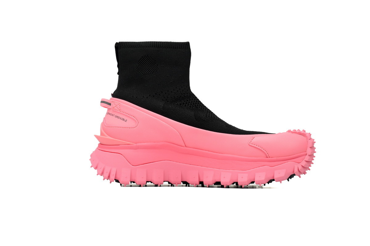 Moncler Trailgrip Knit High Top Sneakers Black Pink