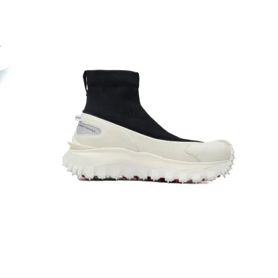 Moncler Trailgrip Knit High Top Sneakers Black White 02