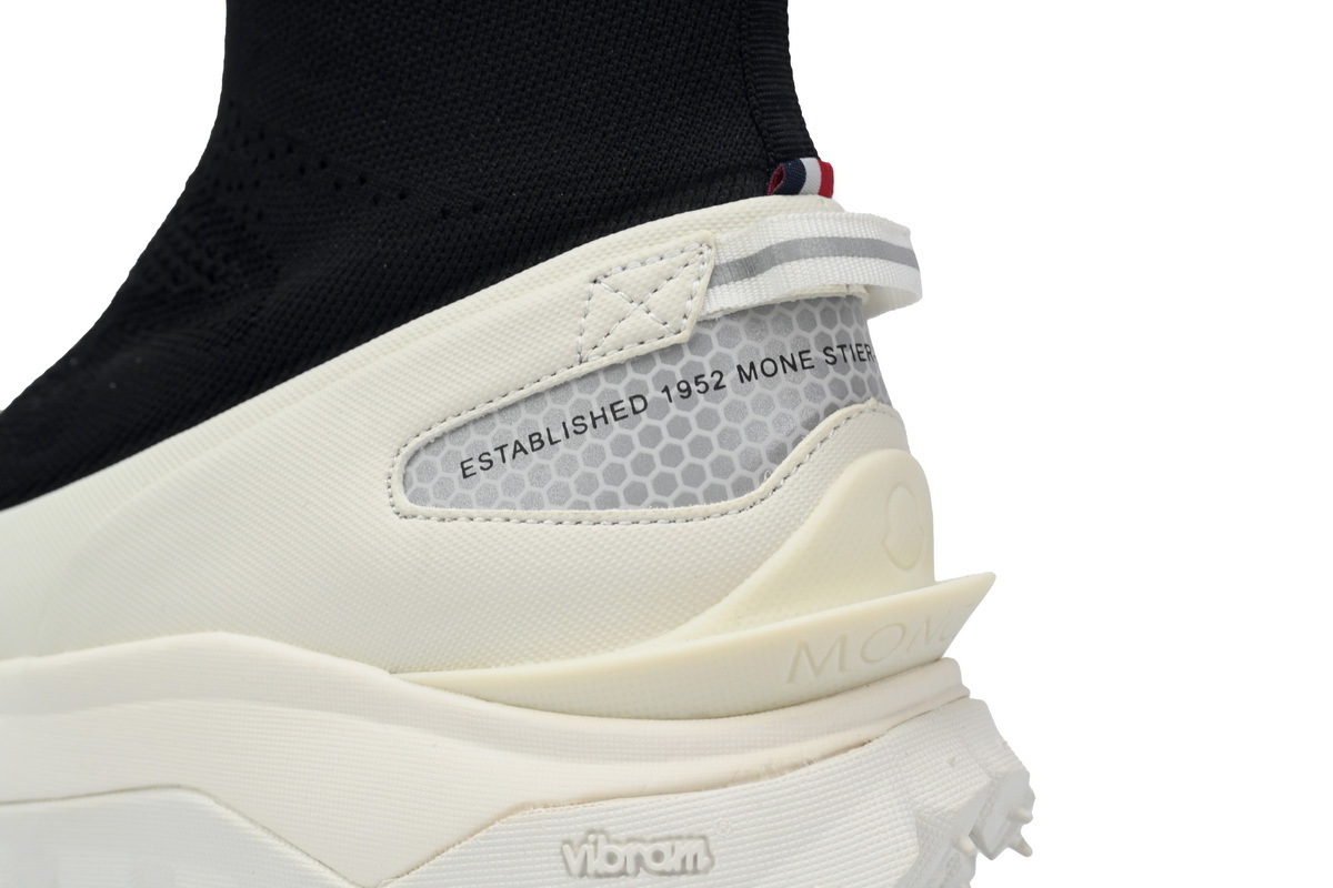 Moncler Trailgrip Knit High Top Sneakers Black White