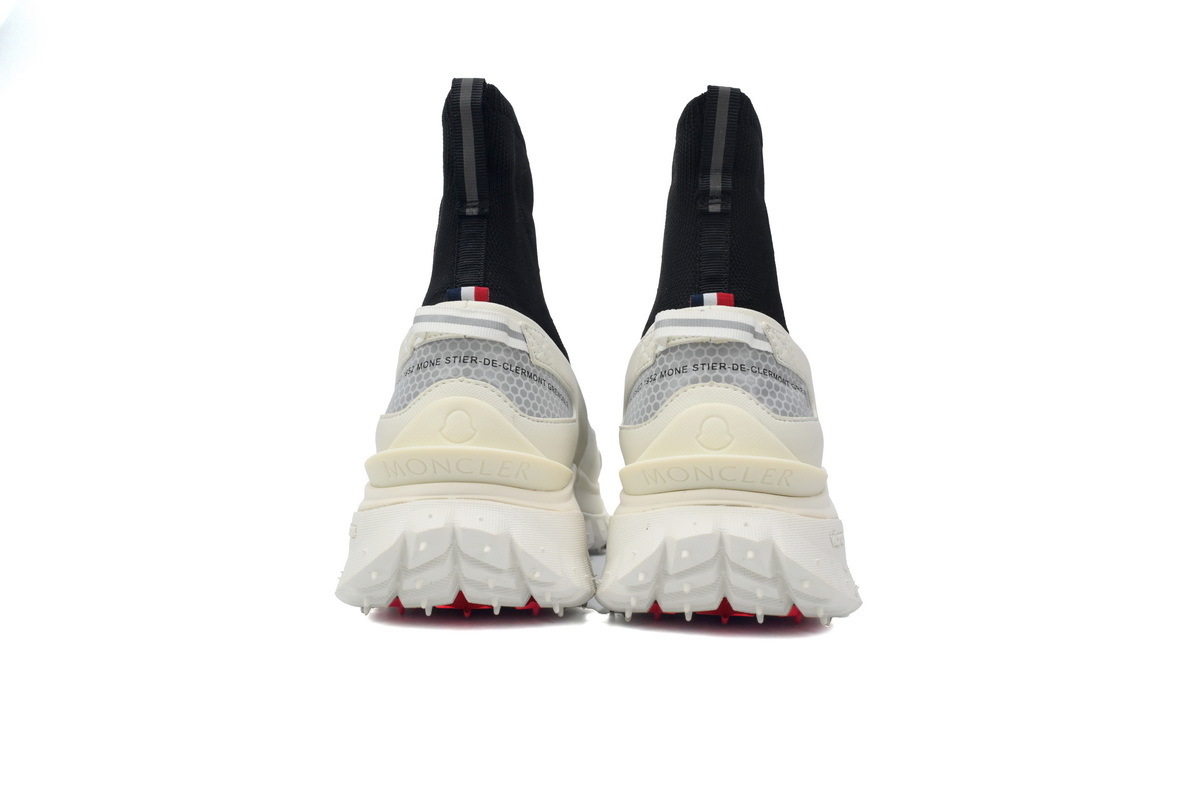 Moncler Trailgrip Knit High Top Sneakers Black White