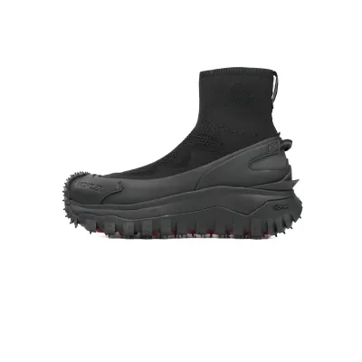 Moncler Trailgrip Knit High Top Sneakers Pure Black 01