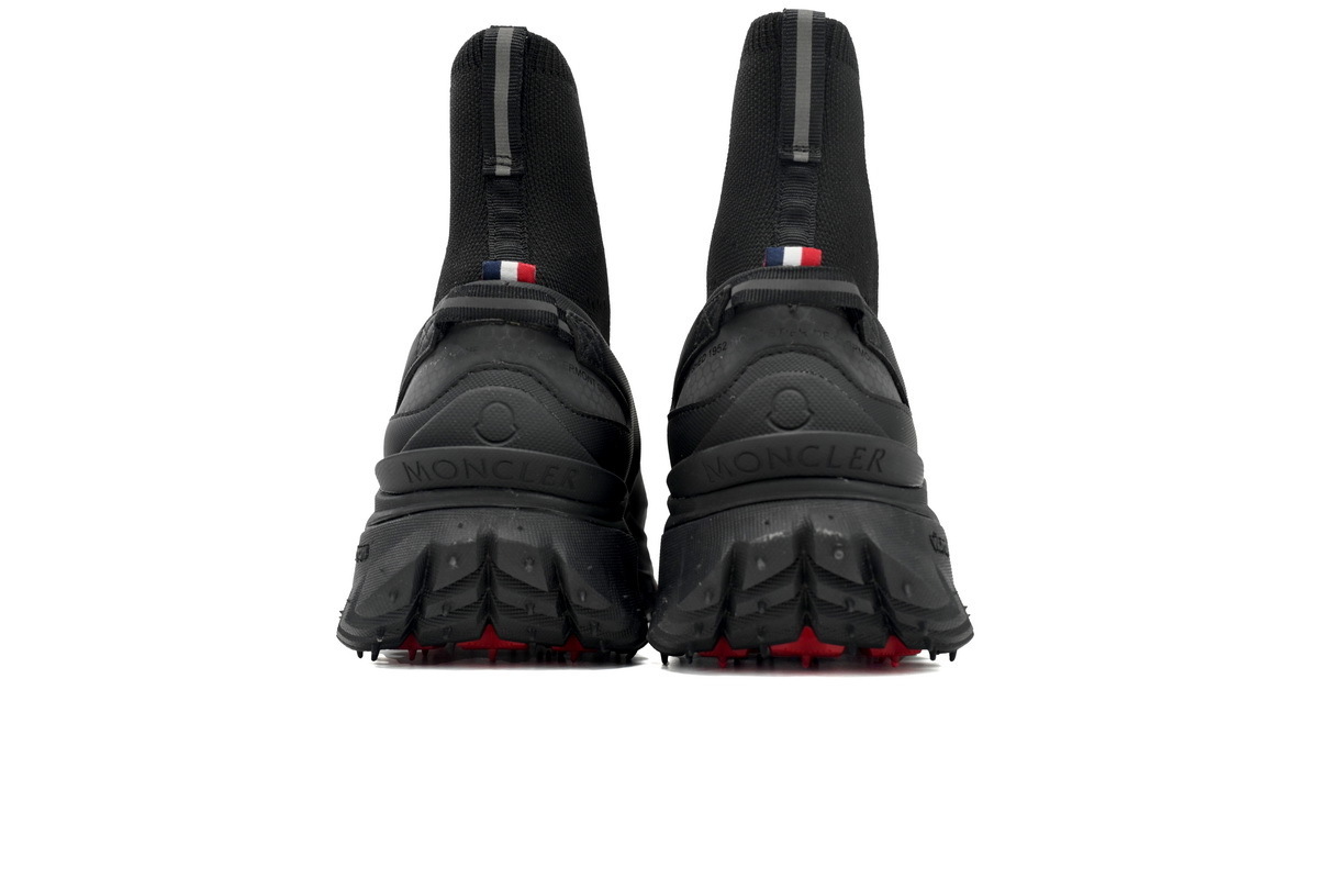 Moncler Trailgrip Knit High Top Sneakers Pure Black