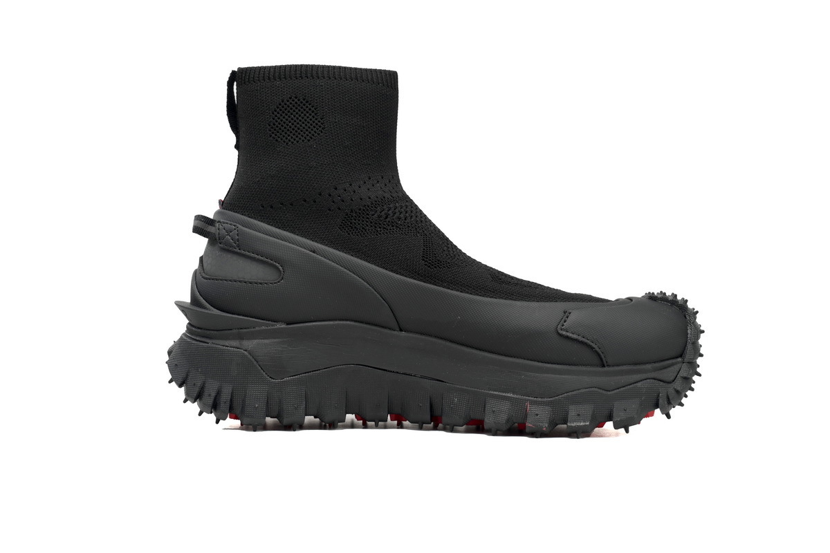 Moncler Trailgrip Knit High Top Sneakers Pure Black