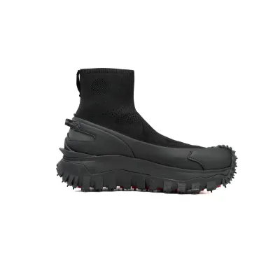 Moncler Trailgrip Knit High Top Sneakers Pure Black 02