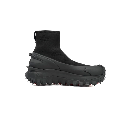 Moncler Trailgrip Knit High Top Sneakers Pure Black 02